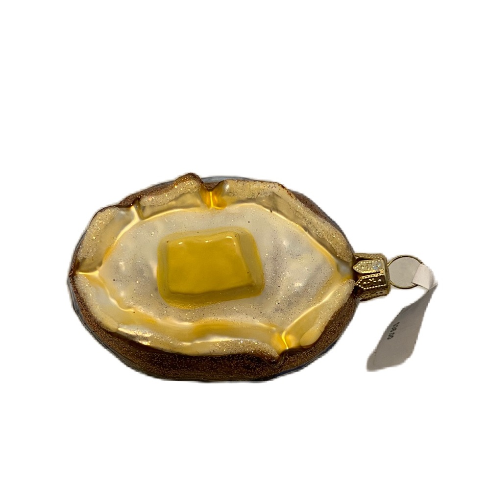 NWT Neiman Marcus Christmas Ornament Baked Potato Glass Collectible 2022 NEW